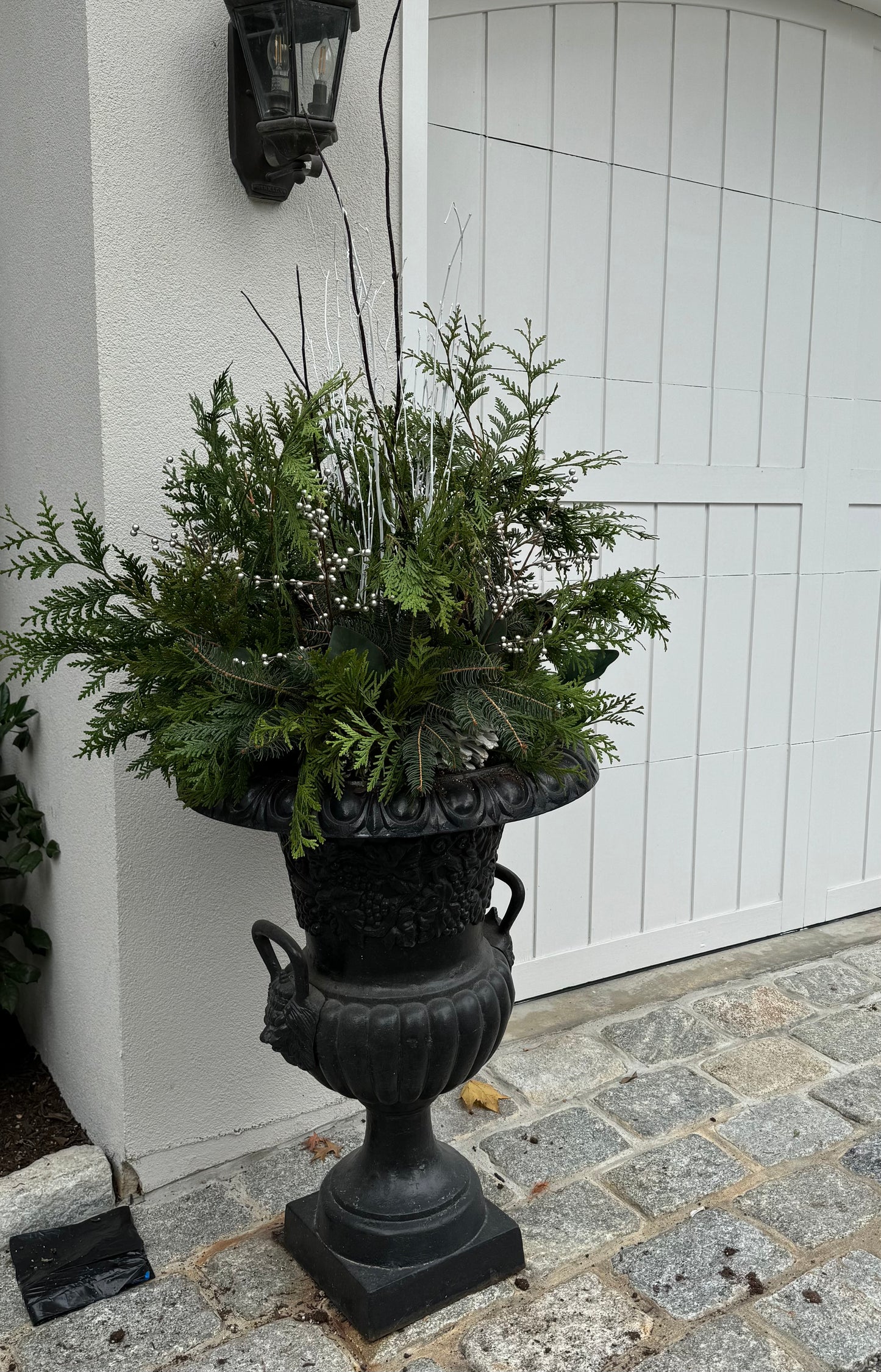 Personalized Floral Installation - Winter Urns