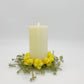 Daffodils and Roses Candle Wreath