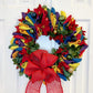 22" Christmas Pride Burlap Wreath