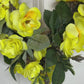 12" Tea Roses Heart Wreath