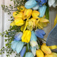 18" Tulips & Fern Wreath