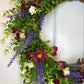 16" Cosmos and Lavender Wreath