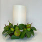 Candle Wreath with Faux Pears and Eucalyptus