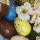 Round wreath with easter eggs