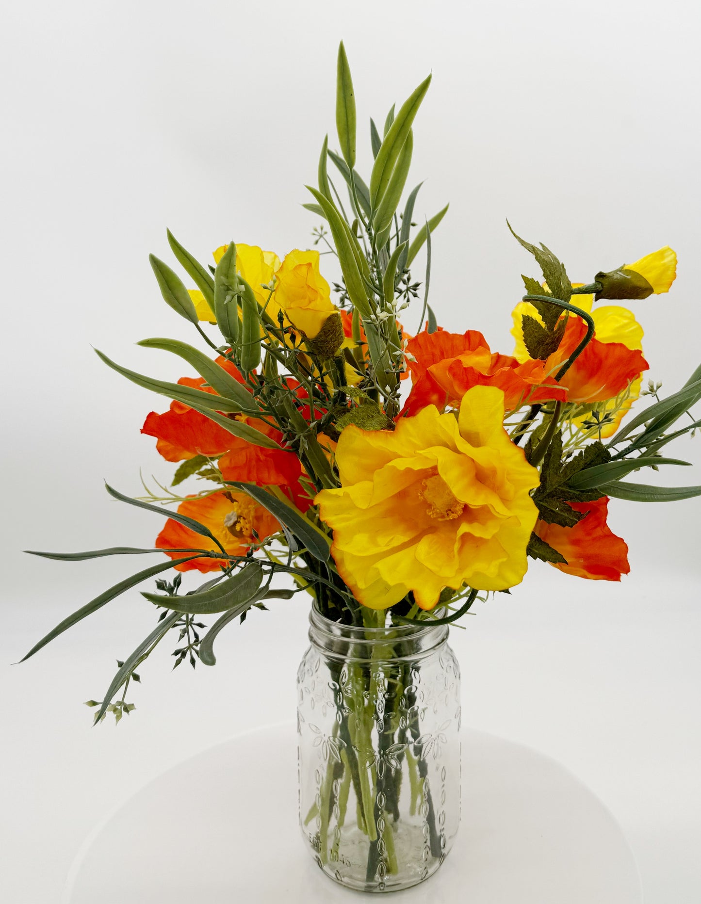 Mason Jar Poppies