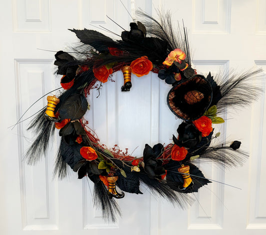 Halloween Witch Wreath