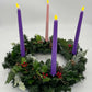 Christmas Advent Wreath with Holly