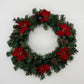 Christmas Advent Wreath with Poinsettias