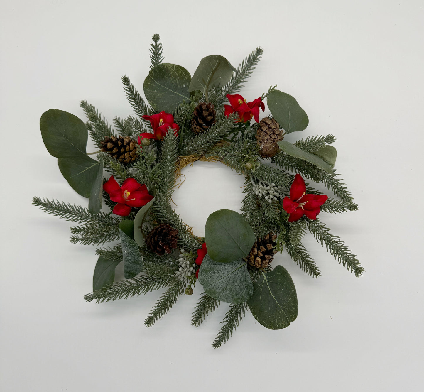 Eucalyptus Candle Ring | Christmas Candle Wreath