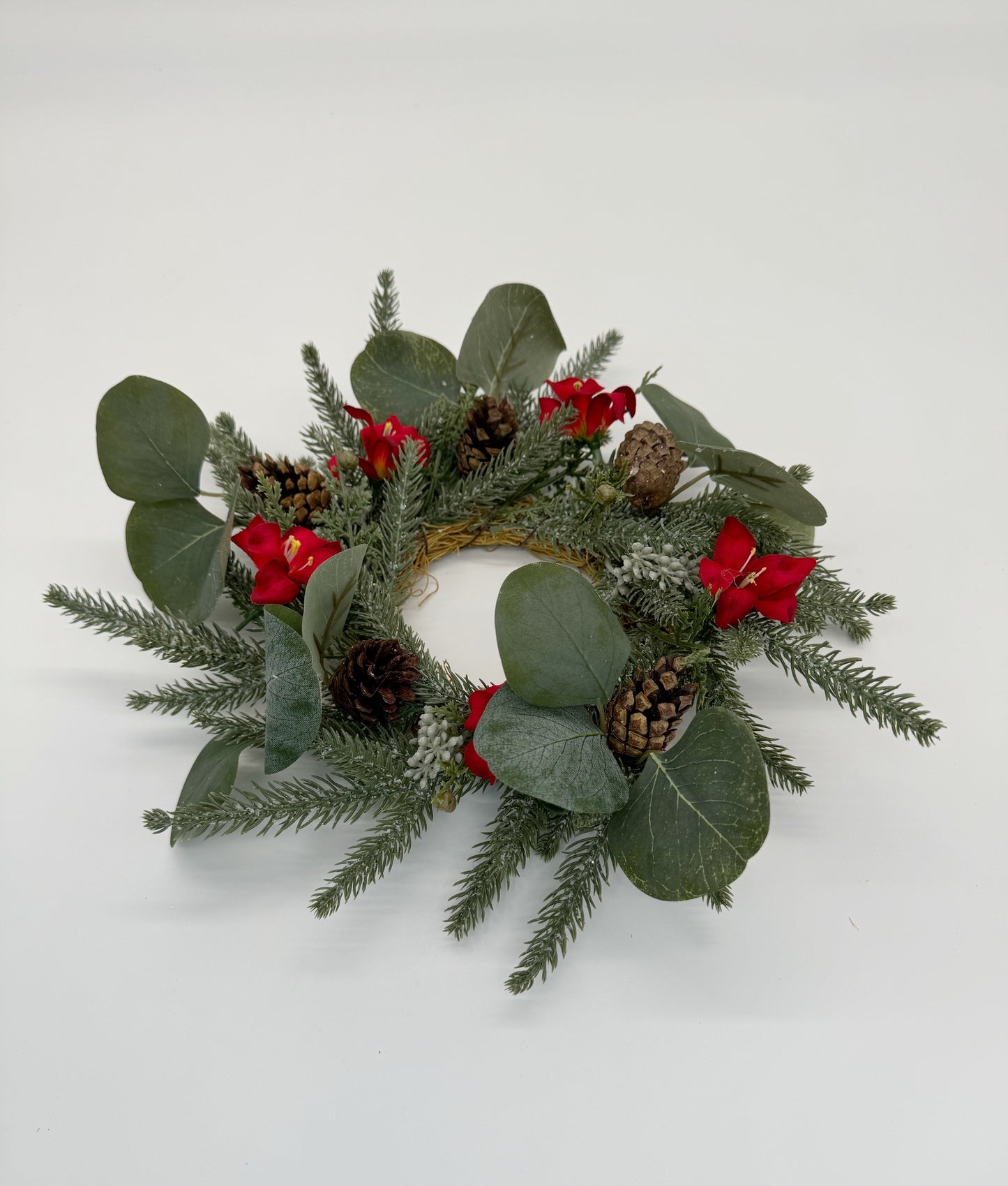 Eucalyptus Candle Ring | Christmas Candle Wreath