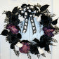 Ghost-Themed Wreath with Lights