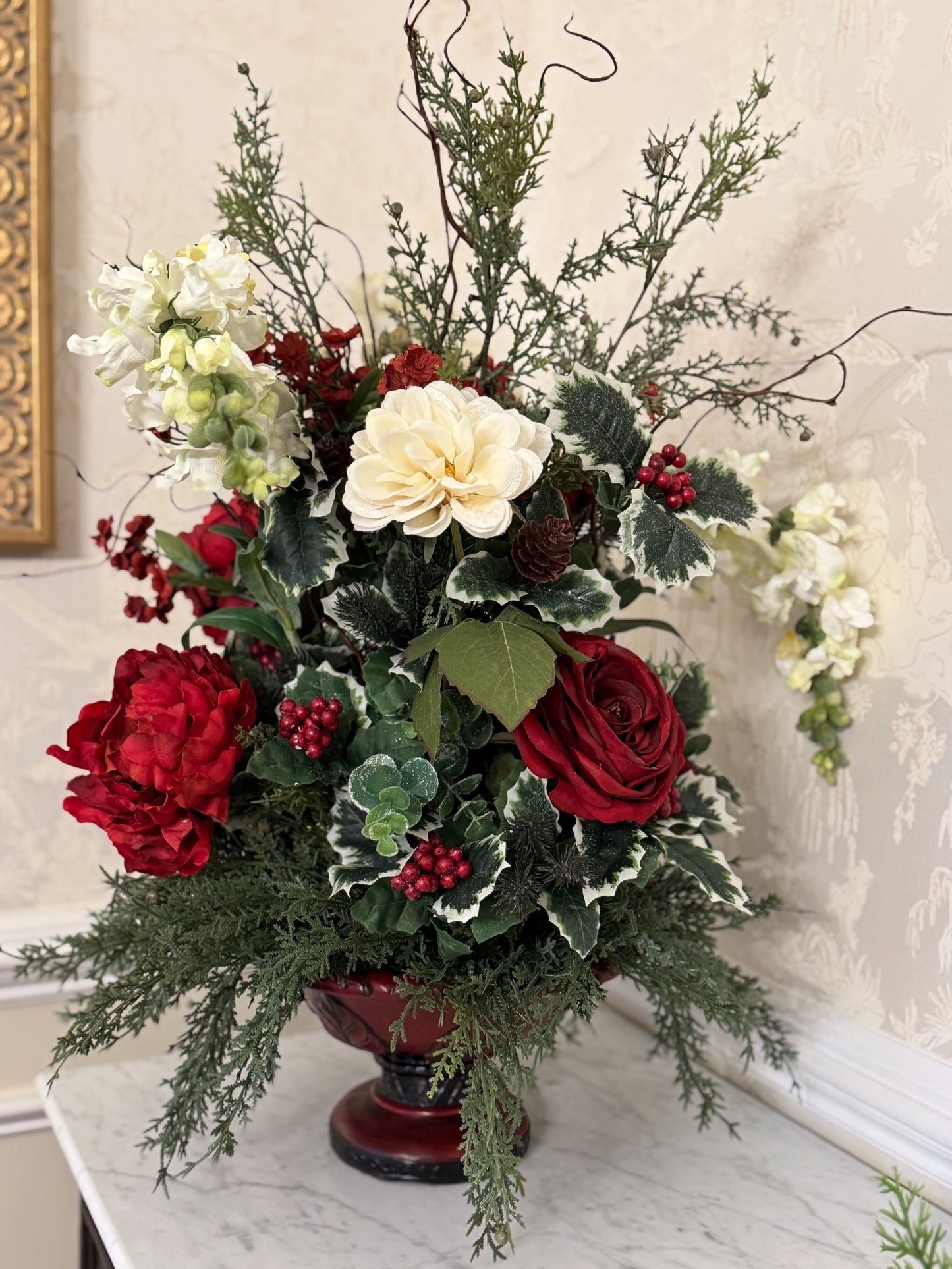 Christmas Floral Centerpiece