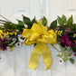 36" Forsythia & Pansies Swag