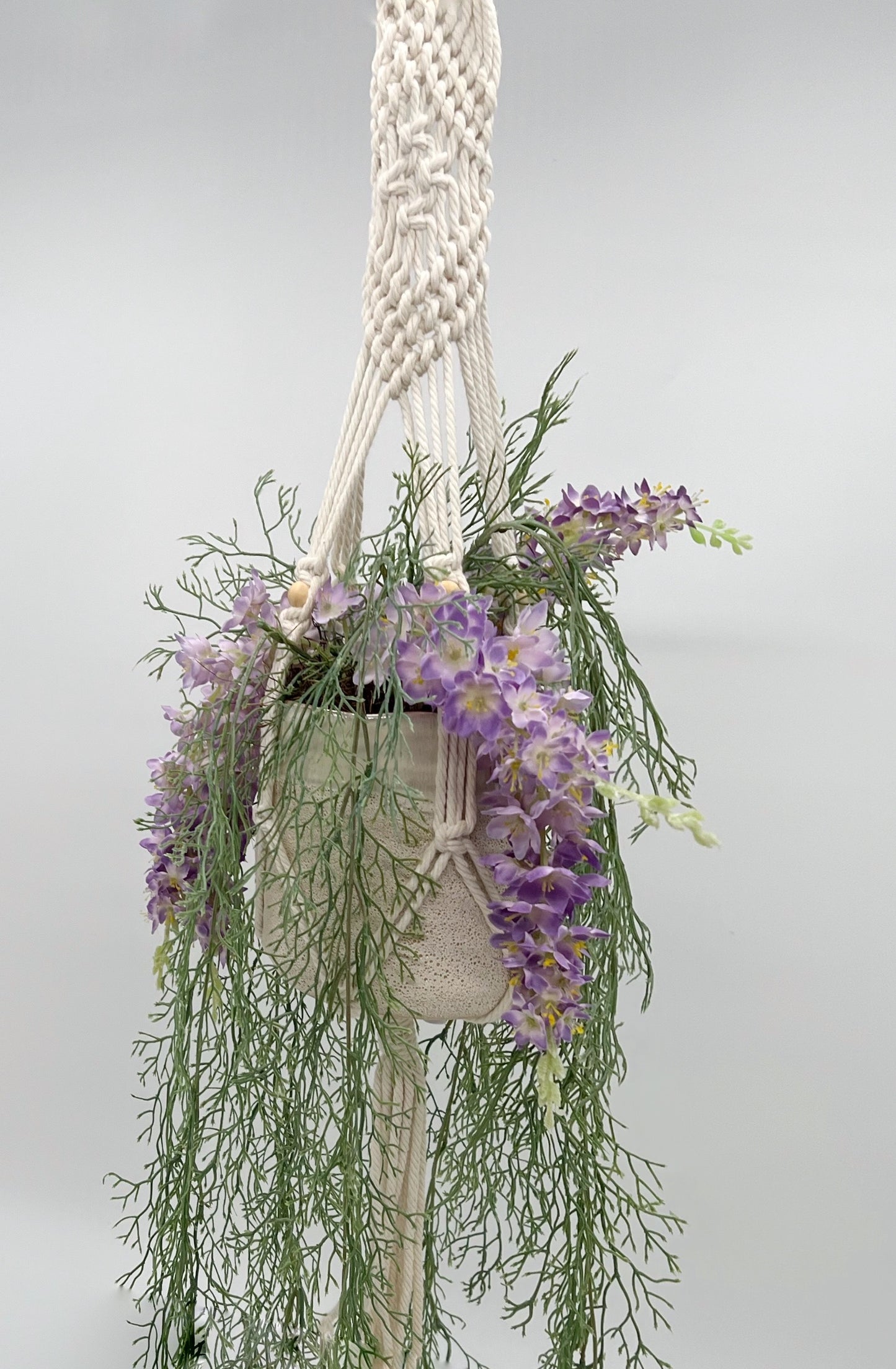 can you plant lavender in a hanging basket Elegant Silk Wisteria Hanging Planter