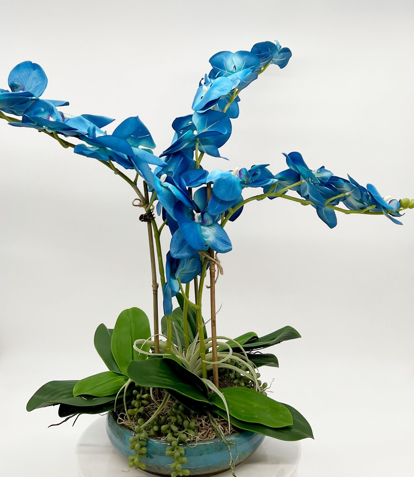 Blue: Handcrafted Silk Orchids for a Tranquil Oasis