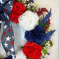 18" Patriotic Carnations Wreath