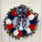 Patriotic Carnations Wreath