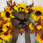 22" Sunflowers & Succulents Wreath