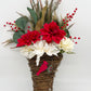 Christmas Dahlias Cloche Wreath