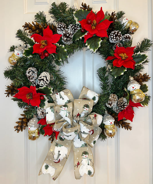 18" Snowman-Themed Wreath