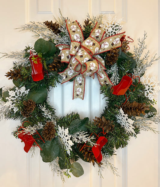 18" Snow Day Wreath