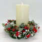 Christmas Pillar Candle Wreath