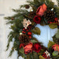 22" Winter Floral Wreath