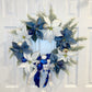 26" Hanukkah Poinsettia Wreath