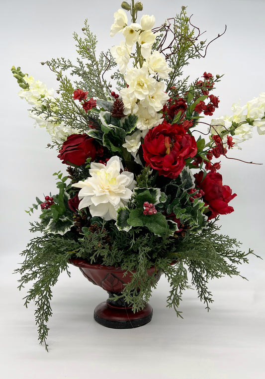 26" Christmas Floral Centerpiece