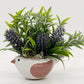 Bird Planter with Thyme and Lavender