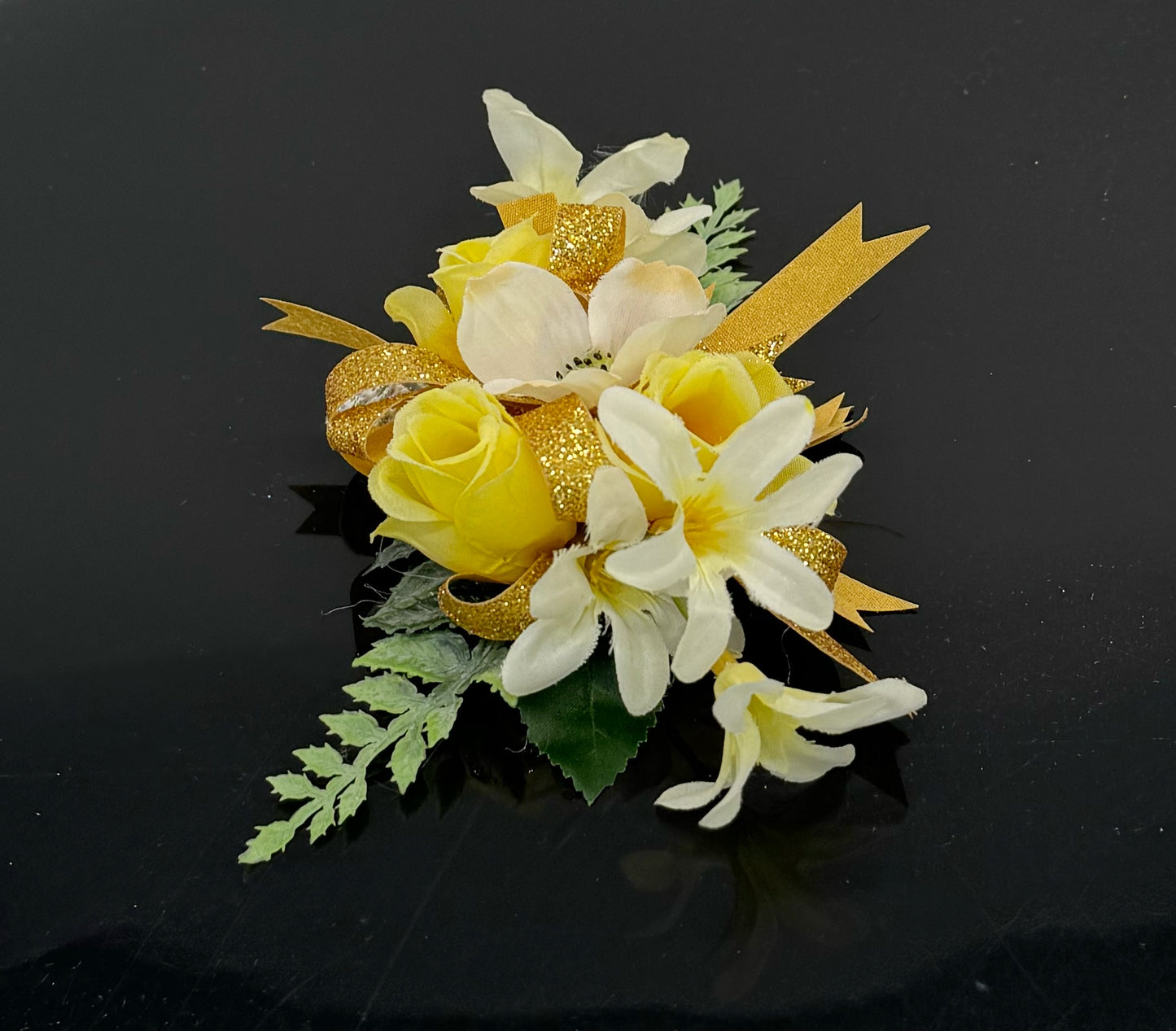 Yellow, Gold and White Corsage