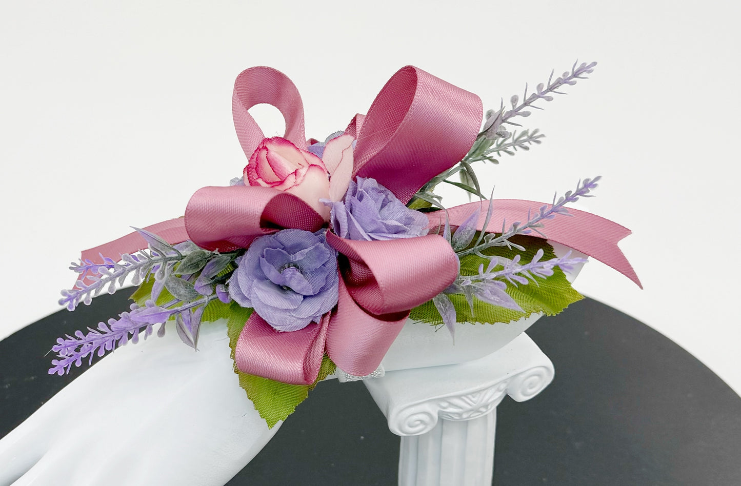 Mauve and Purple Roses Corsage