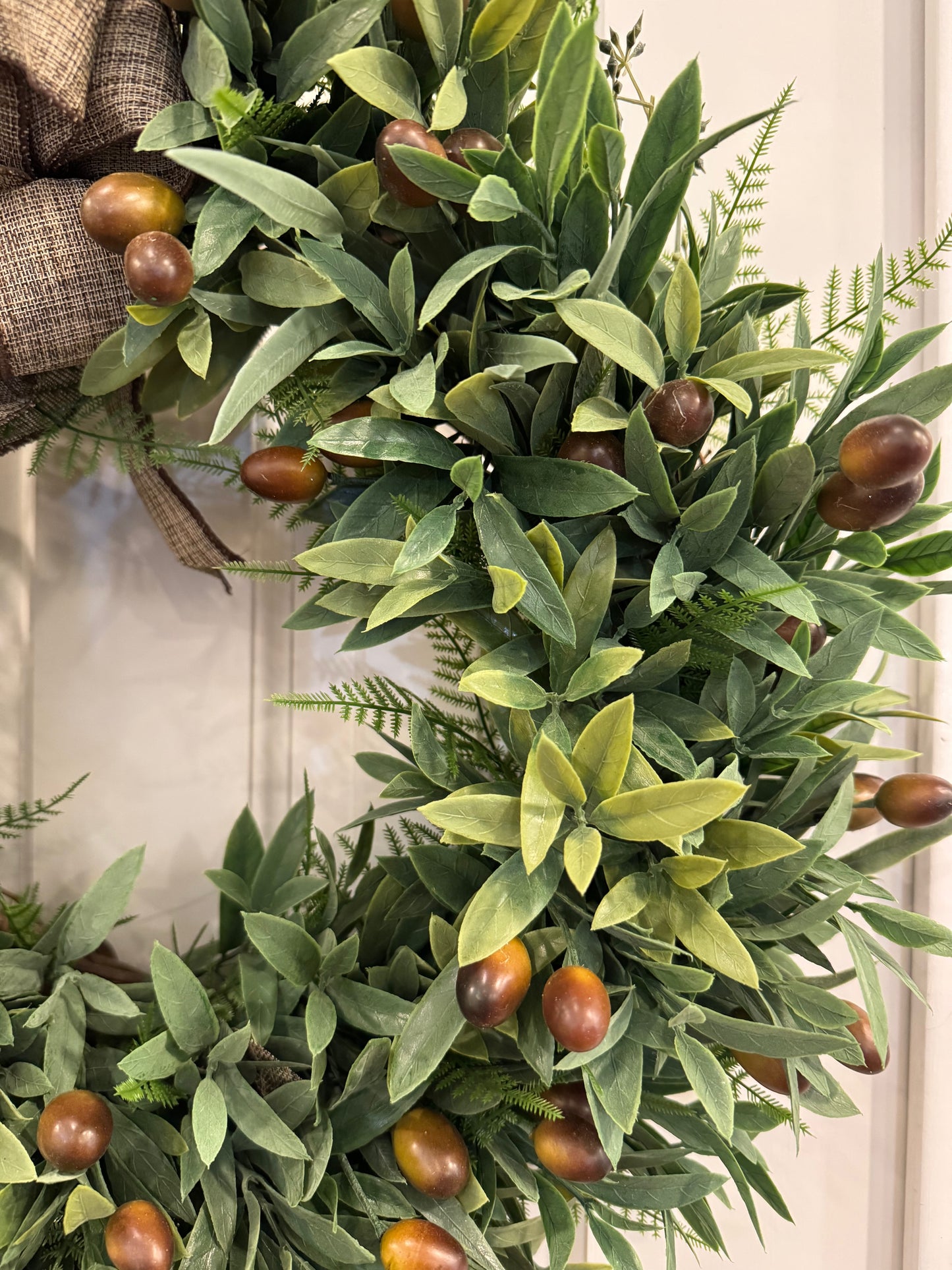 18" Lush Olive Greenery Wreath