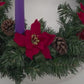 Christmas Advent Wreath with Poinsettias