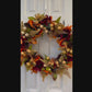 Autumn Harvest Wreath with Eucalyptus, Pom Berries, and Sunflowers