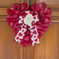16" Deco Mesh Heart-Shaped Wreath