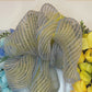 18" Blue and Yellow Tulips Wreath