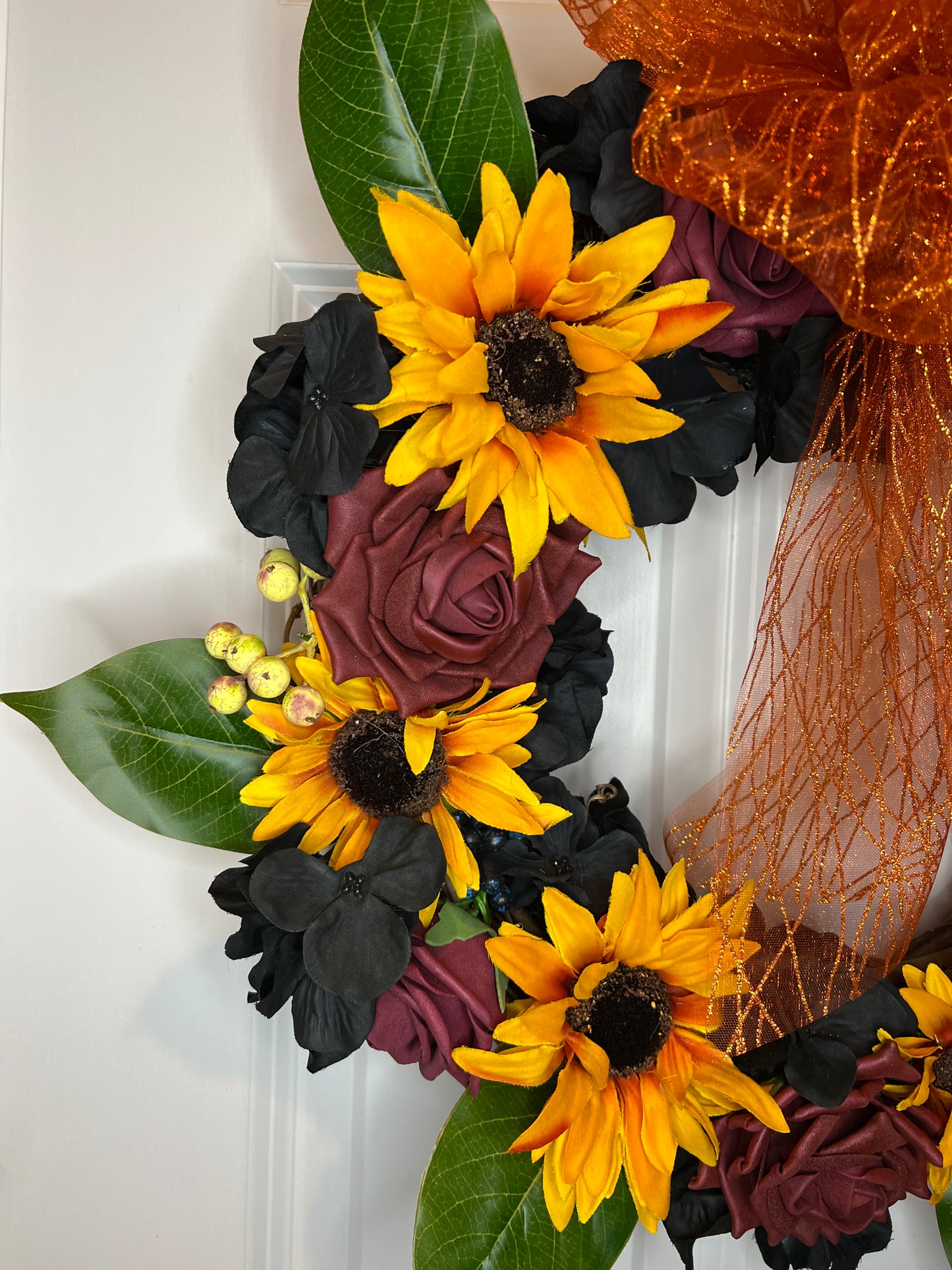 16" Sunflowers and Roses Wreath