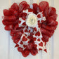 16" Deco Mesh Heart-Shaped Wreath