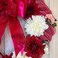 Heart-Shaped Dahlias, Roses Wreath
