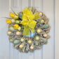 16" Burlap and Eggs Spring Wreath