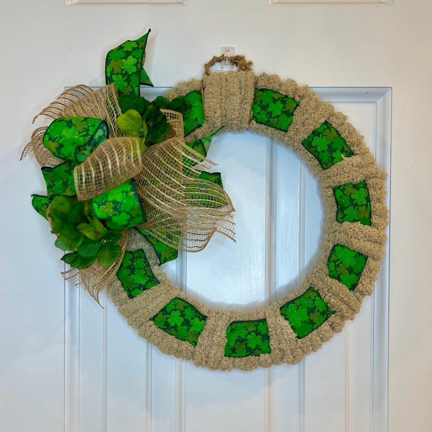 12" St. Patrick's Day Yarn Wreath