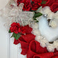 12" Heart Wreath with Burlap and Roses