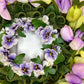 15" Unique Purple Pansies Wreath
