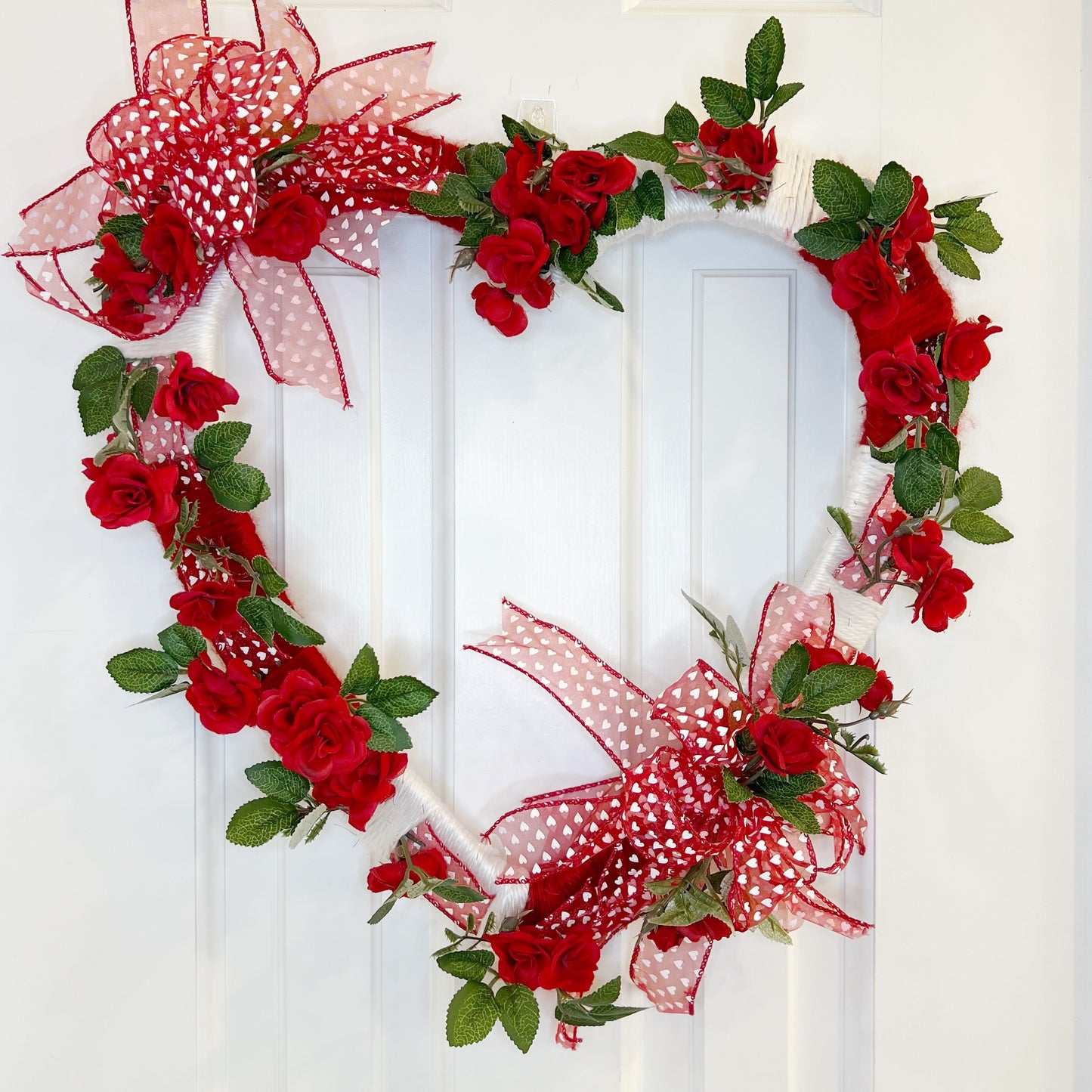 Ribbon & Roses Heart Wreath