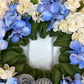 16" Hydrangeas and Burlap Wreath