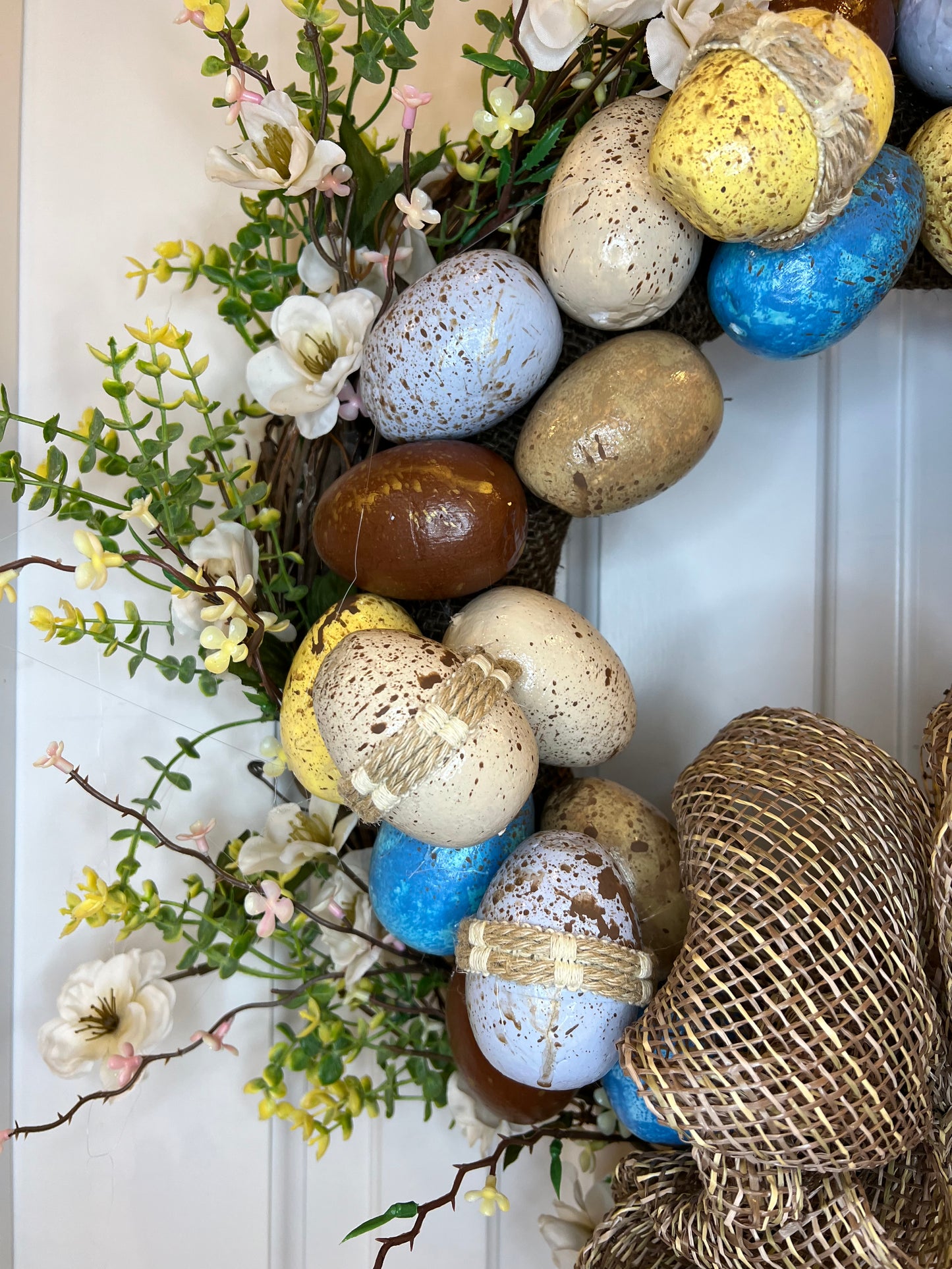 Easter Eggs & Apple Blossoms Wreath