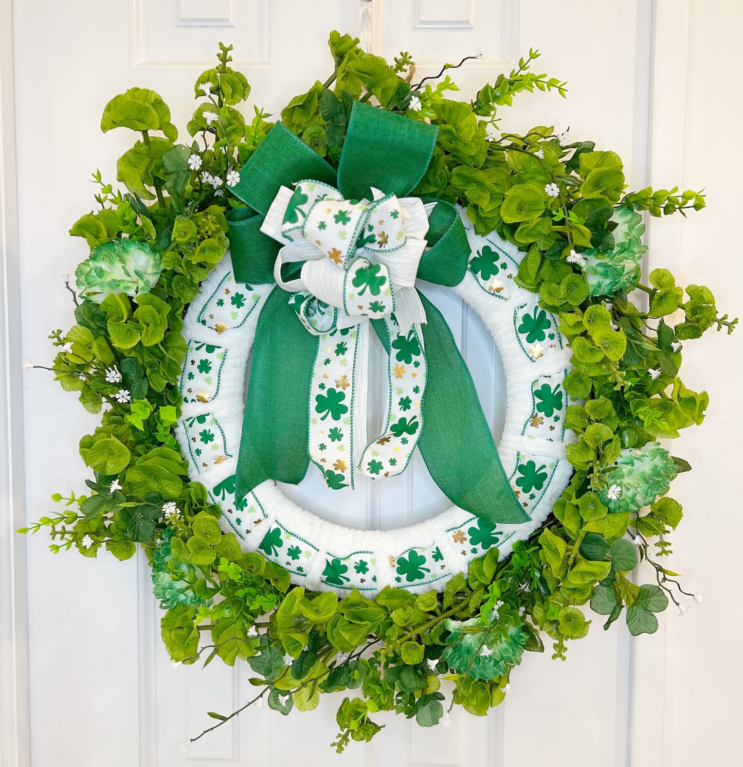 Unique 22" St. Patrick's Day Wreath with Bells of Ireland