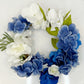 Delicate Hydrangea and Rose Candle Wreath