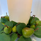 Candle Wreath with Pears and Eucalyptus